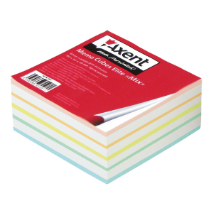 Цветно хартиено кубче Axent Elite Mix залепено 90x90 mm 400 л. 